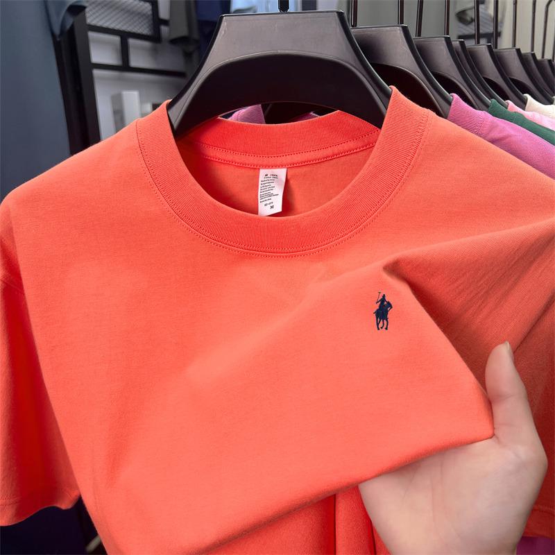 Tricou bărbați din bumbac pur cu mânecă scurtă și gât rotund - Stil casual japonez