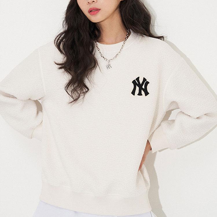 New MLB Sweatshirts Unisex Cream 3AMTEC616-50CRS