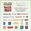 ZABC Far Away Travel Sticker Pack: 50 Retro English Word Sheets, 6 Styles