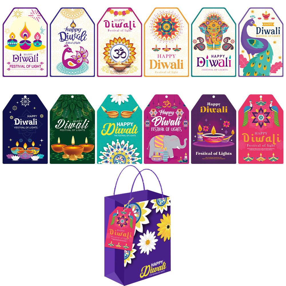 Diwali Festival Paper Decor Supplies Hang Tags For Party Venue Setup Pieces 60