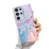 Electroplated Laser Flower Pearl Bracelet S24Ultra Mobile Phone Case Suitable for Samsung A16 Women's New S25U