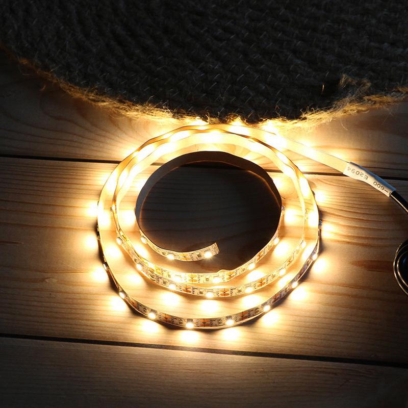 5V USB LED Strip Light - 2835 SMD, 60 LEDs/M, Single Color, Self-Adhesive with Button Switch Control