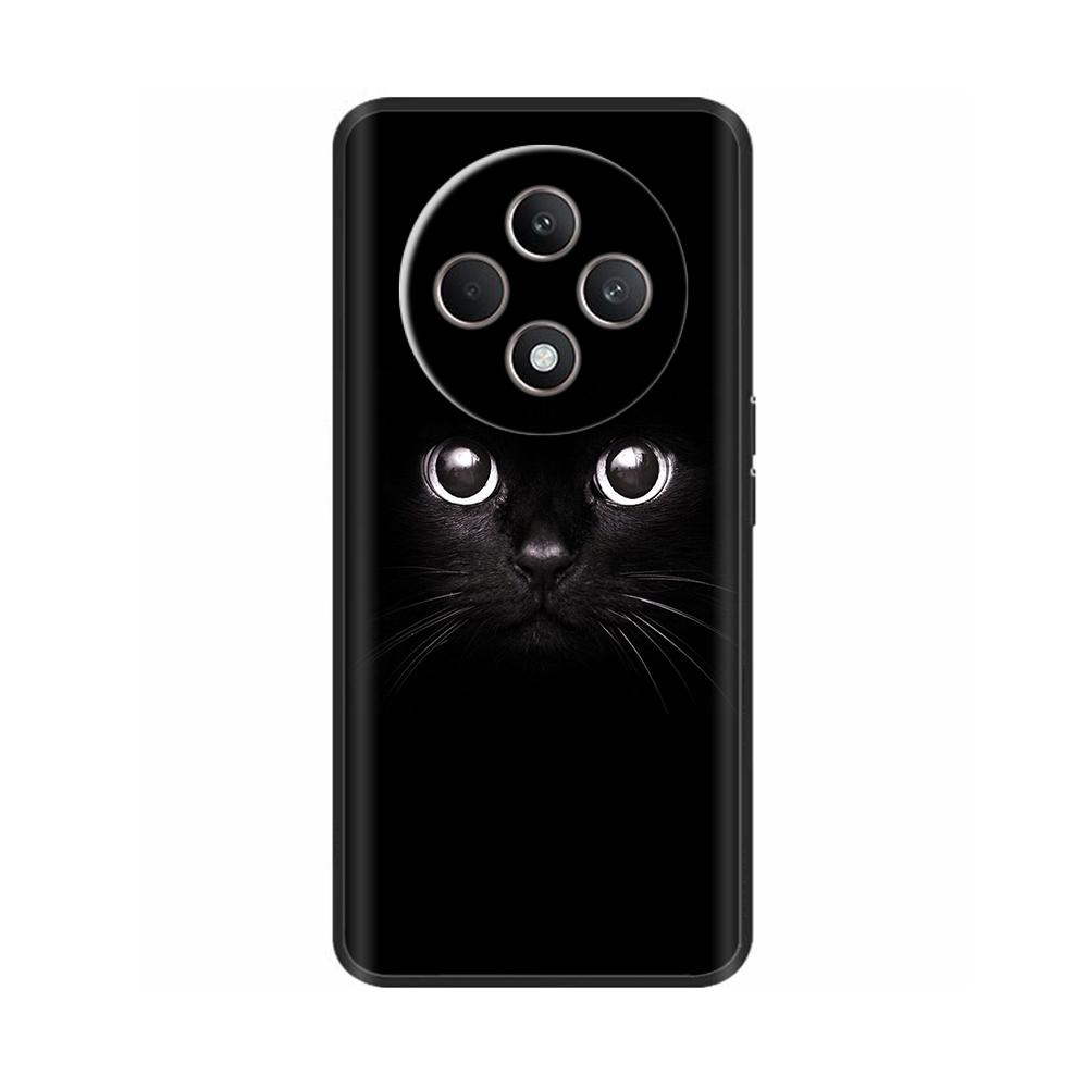 For Oppo Reno 12F 4G Case Reno12 F 5G Shockproof Cover Cute Painted Soft Black Silicone Phone Cases For OPPO Reno12F 4G 5G Coque
