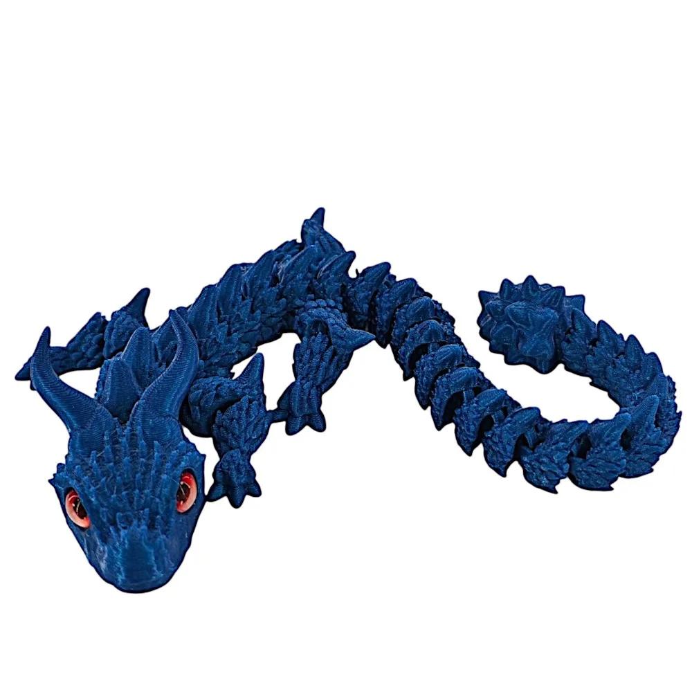 Simulated Eye 3D Printed Dragon All-In-One Molding Chinese Dragon 3D Printed Diceratops Dragon Rotatable Flexible