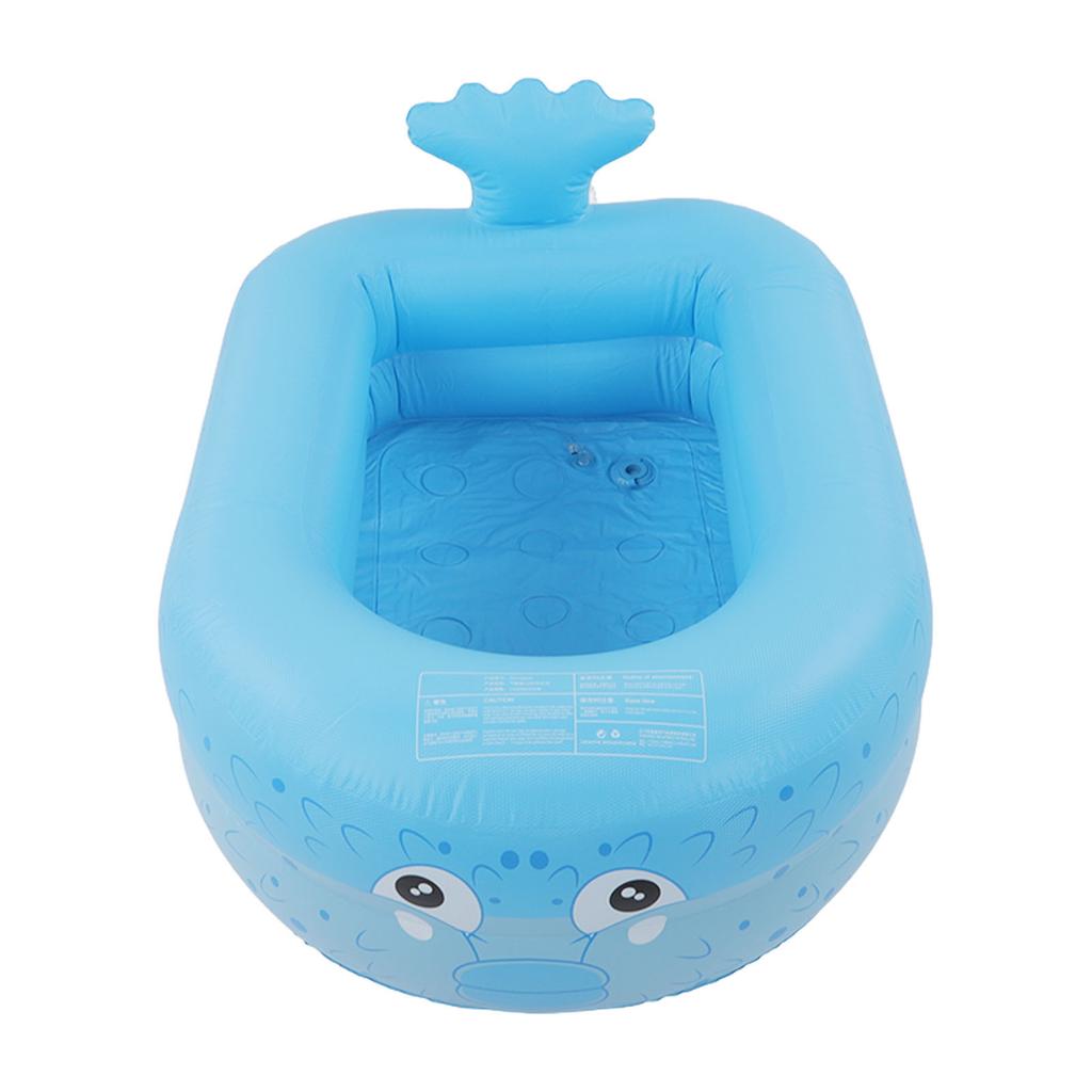 Inflatable Swimming Pool Cartoon Kiddie Blow Up Pool Household Bath Inflatable Pool Blue