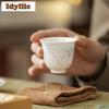 2pc/lot Hand-painted Wisteria Flower Teacup Retro Tea Bowl Tea Cup Set Tea-tasting Smelling Cup Jianzhan Master Cups Gift 55ml