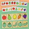 Wooden Montessori Early Education Fruit Vegetable Pairing Puzzle Kids Color Recognition Game Educational Toys For Children