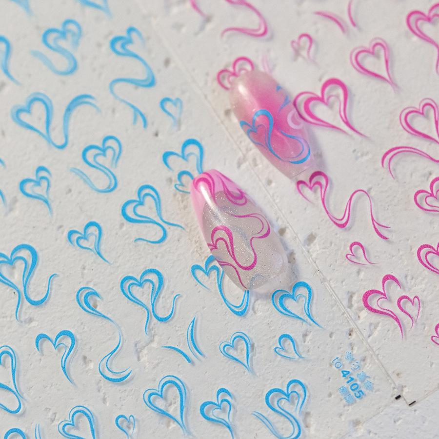 Thin Tough Love Ribbon Nail Sticker DIY Making Creative Decorative Stickers