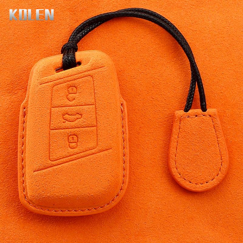 Leder Autoschlüsselanhänger Hülle Schale Fob Für Vw Volkseagen Passat B8 Magotan Für Skoda Superb A7 Kodiaq Seat Schlüssel Zubehör