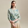 Zhaojun Women's Pure Cashmere Jacquard Knit Cardigan