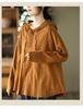 2025 Spring Retro Hooded Pullover: Women's Casual Loose Fit Solid Color Long Sleeve Sweatshirt