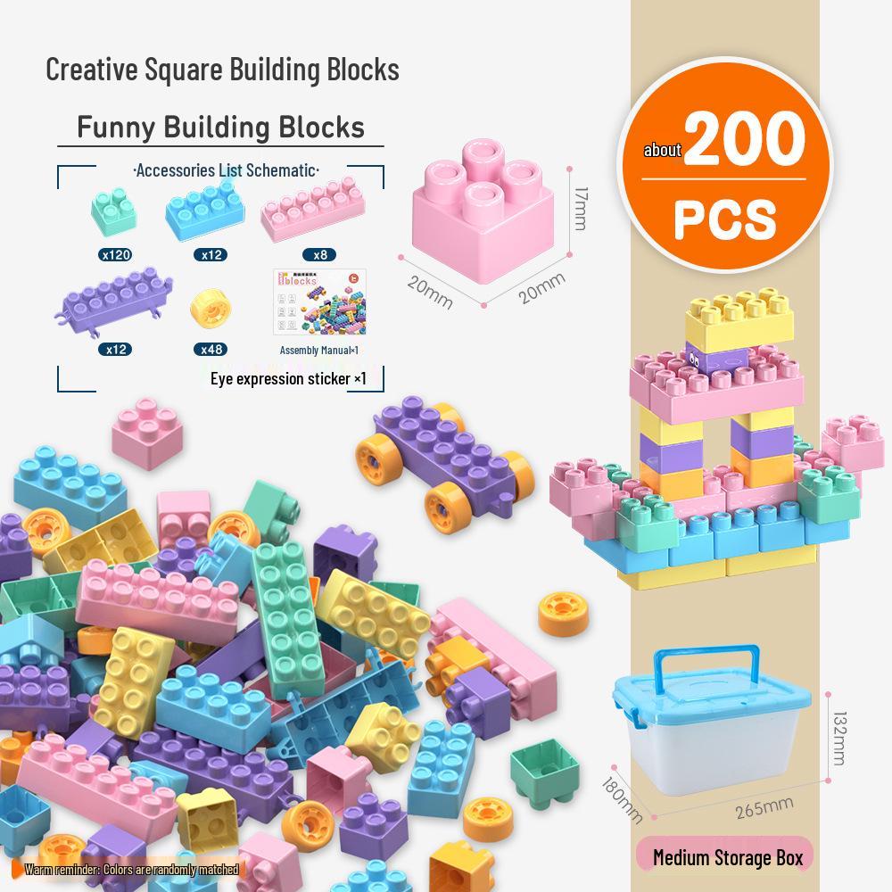 New Dual-Color Children's Building Blocks: Assembled Puzzle & Educational DIY Toys for Early Learning