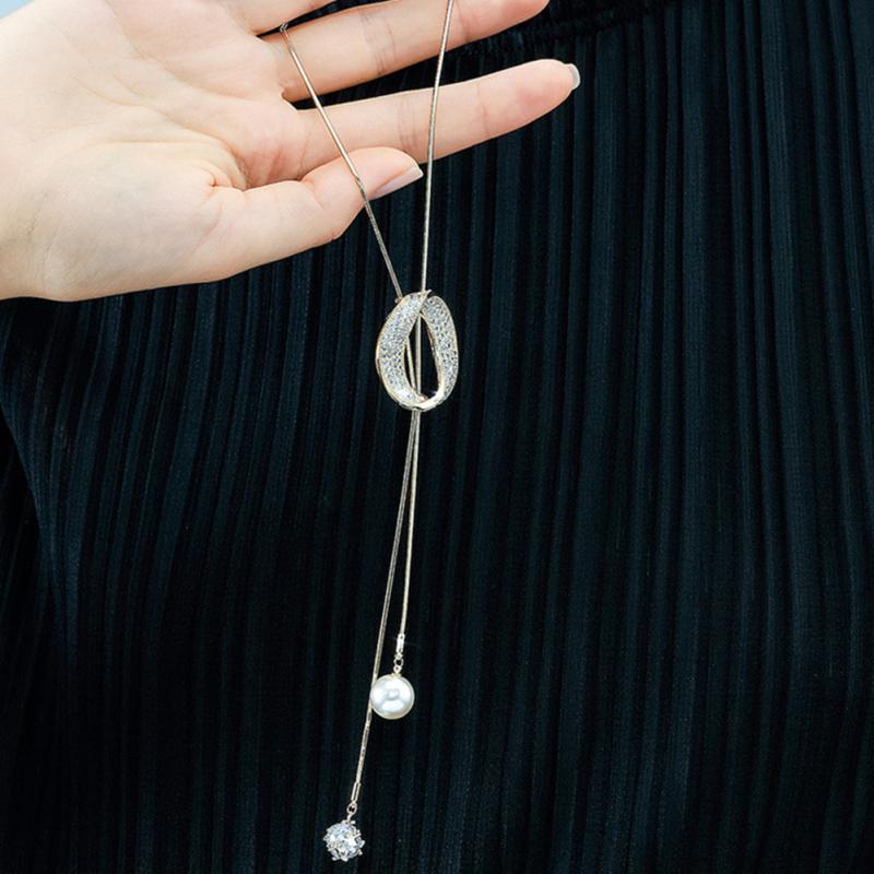 Fashion Simple Pendant Long Necklace Women Sweater Chain Jewelry Accessories For Girls Gifts