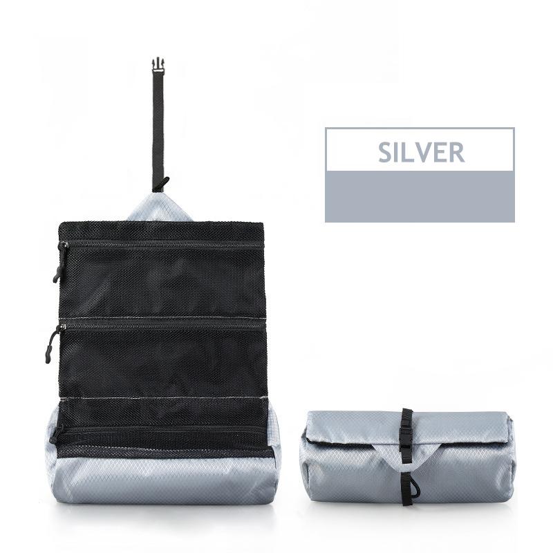 

Сумка для туалетных принадлежностей для путешествий, водонепроницаемая складная сумка для хранения на открытом воздухе, для кемпинга серый