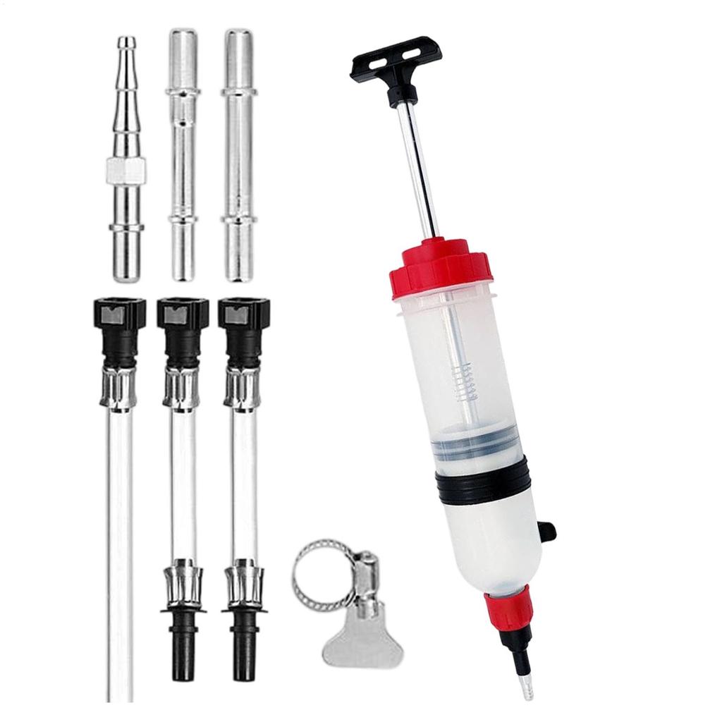 0.2/0.5L/1.5L Car Oil Fluid Extractor Filling Syringe Auto Oil Change Syringe W/Hose Manual Fuel Fluid Oil Change Evacuator Pump