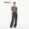 MO&Co. Deconstructed Drawstring Low-Waist Pleated Pants