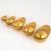 Solid Brass Gold Ingot Ornament - Feng Shui Wealth Decor for Home/Office Realistic Lucky Gift for Housewarming/Grand Opening