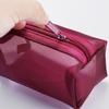Portable Vintage Three-dimensional Square Nylon Mesh Coin Purse Transparent Cosmetic Bag Large Capacity Key Makeup Earphone Bag