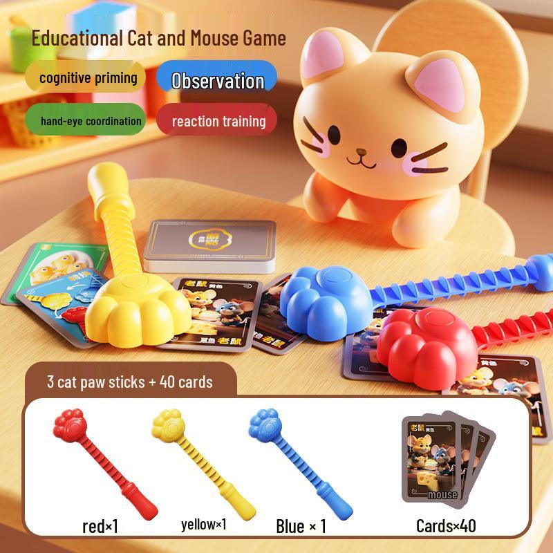 Cat Paw Mouse Catch: Children s Educational Family Board Game