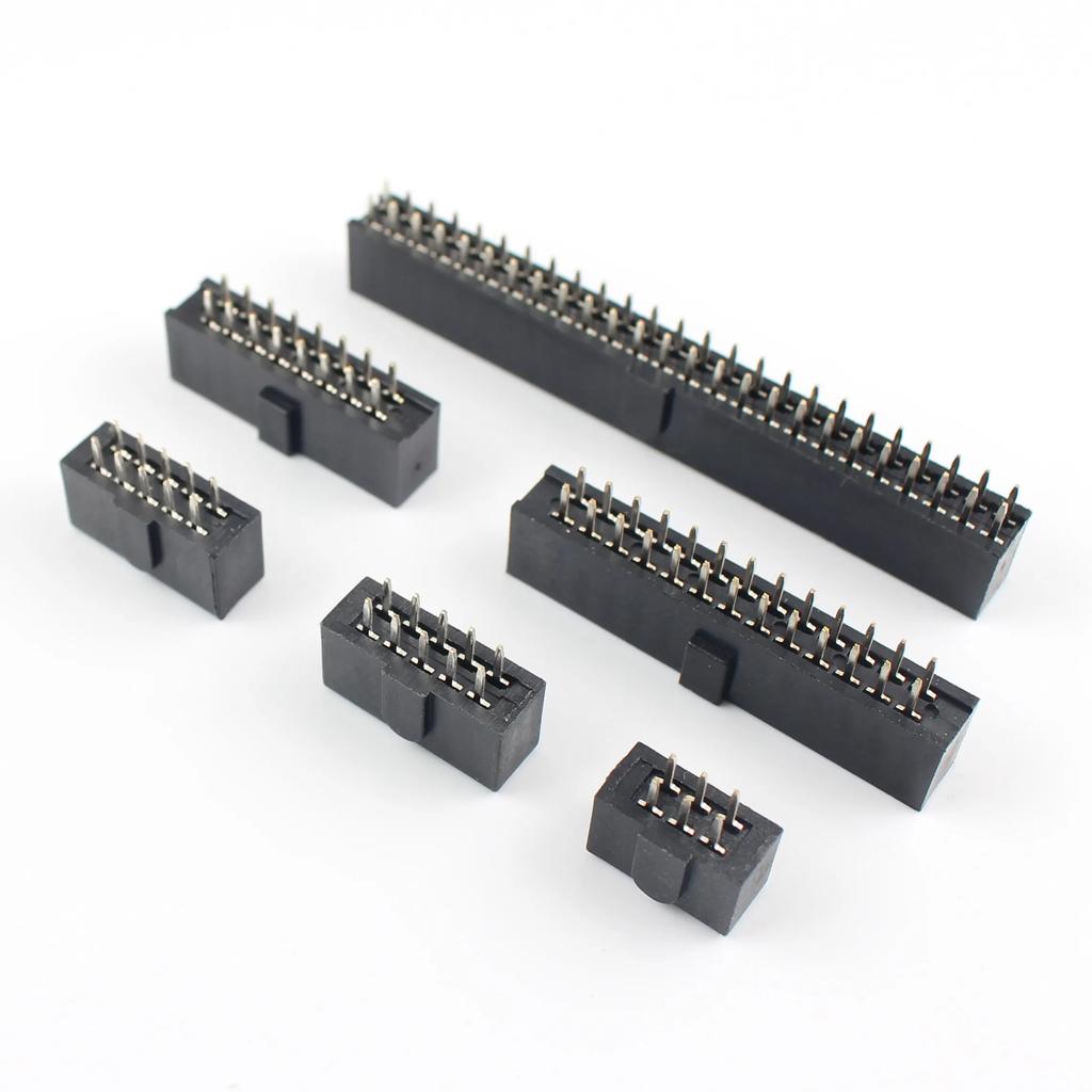 10 buc. Pas 2,54 mm Bandă conector mamă 6/10/14/16/20/26/34/40/50 pini Dublu Drept DIP Conector cu cheie de polarizare 6P 10P 40P 50P