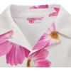Li Ning Floral Print Polo Button Short Sleeve Shirt Unisex Shirts White ASHT217-1