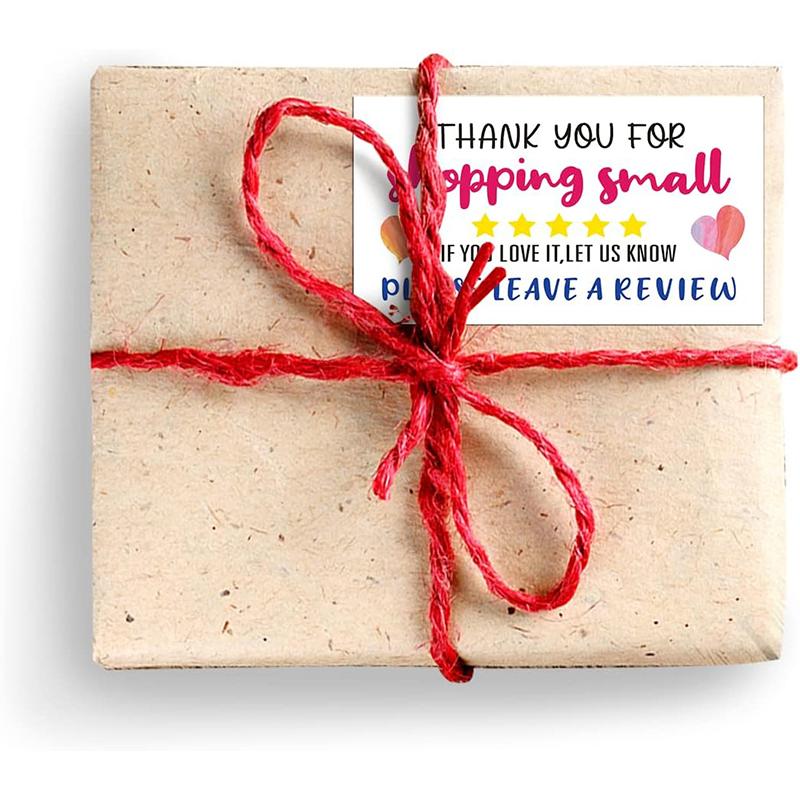 50pcs Thank You For Shopping Thank You Card Heart Shopping Purchase Greeting Cards for Small Business Owners Package Inserts