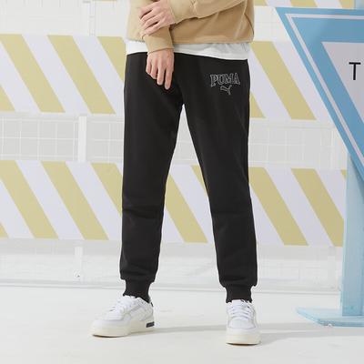Letter Pattern Casual Mid-Waist Knit Sweatpants Men Bottoms Black 681265-01