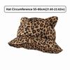 Cow/ Leopard Print Bucket Hat Cat's Ears Basin Hats New Panama Fishing Cap  Unisex