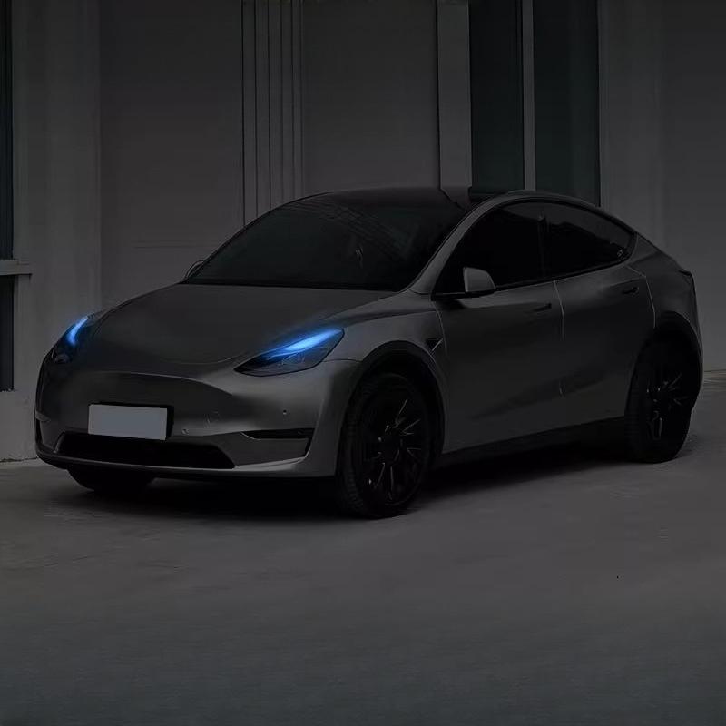 For Tesla Model3/Y Car Headlight Color-changing Film Daytime Running Lights Light Color-changing Film Car Sticker Modification