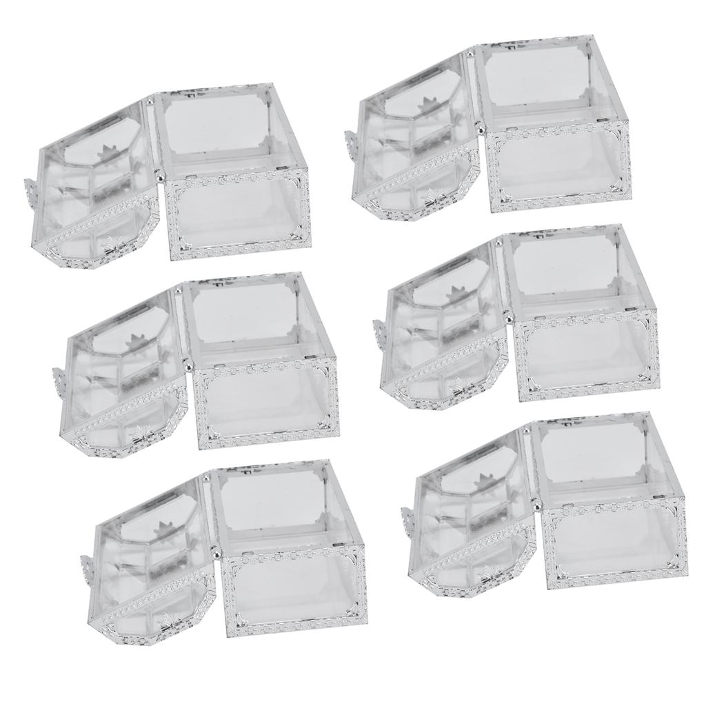 12PCS Hollow Out Candy Box Chocolate Gift Treat Boxes Container Case Wedding Party FavorL Silver