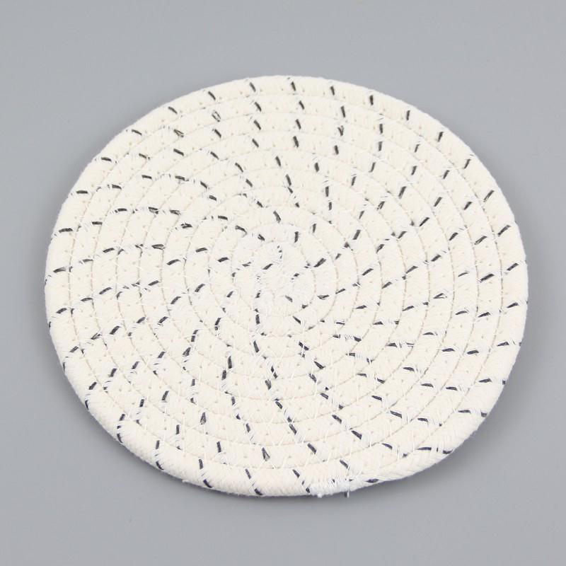 Abay Cotton Woven Round Placemat & Coaster Set