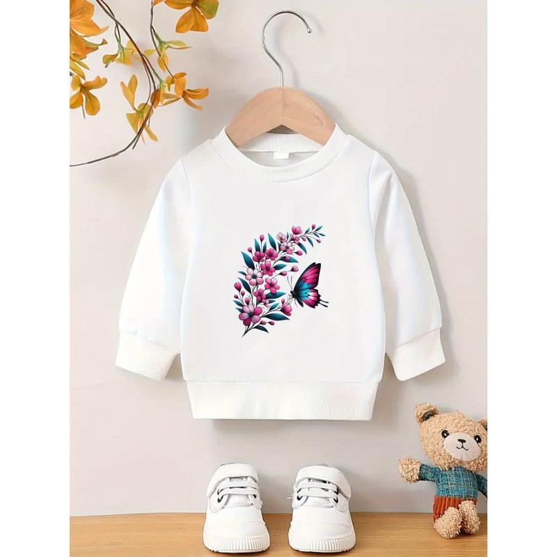 European Size Unique and Innovative Printed Pattern, Comfortable and Simple Spring and Autumn Baby Thin Versatile Round Neck Hoodie for Baby unisexs