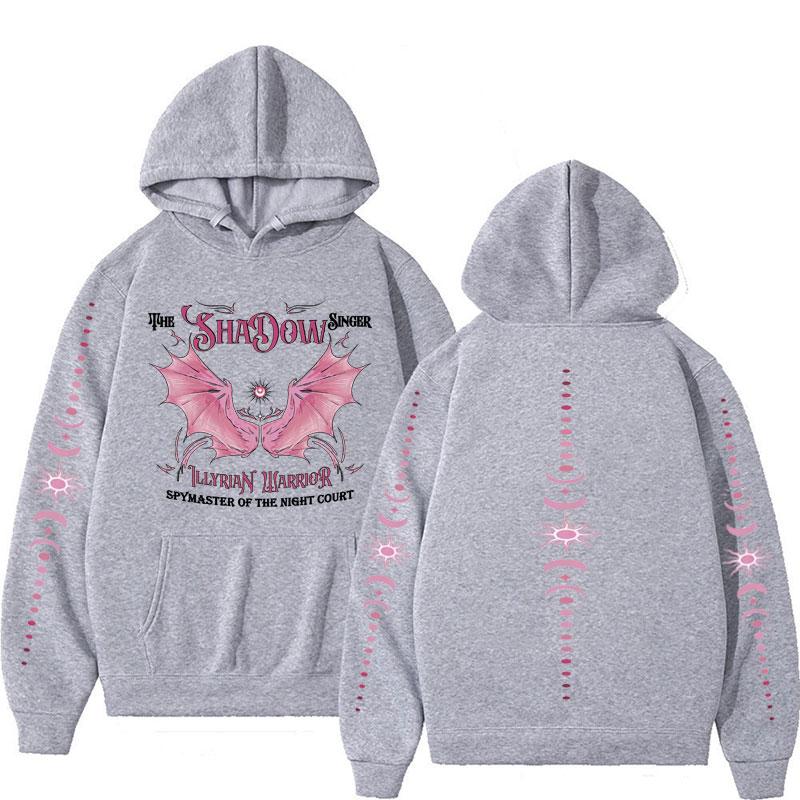 Shadowsinger Nachtgericht Kapuzenpullover ACOTAR Cassian Illyrisch Fledermausjungen Velaris Sweatshirt Herren Damen Freizeit Fleece Herbst/Winter Kapuzenpullover