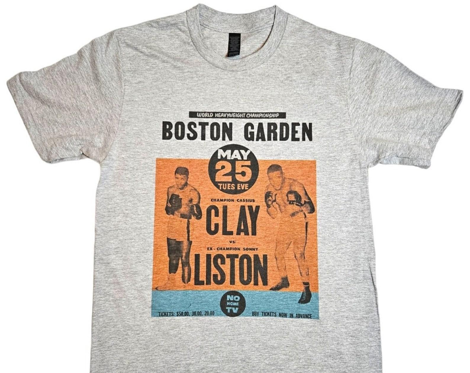 Muhammad Ali Cassius Clay Vs Sonny Liston Grey T-Shirt sizes available S-3XL 2XL