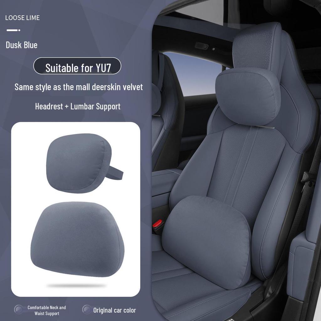 Xiaomi SU7/Ultra/YU7 Magnetyczny Zagłówek Podparcie Szyi i Lędźwi Skórzana Poduszka