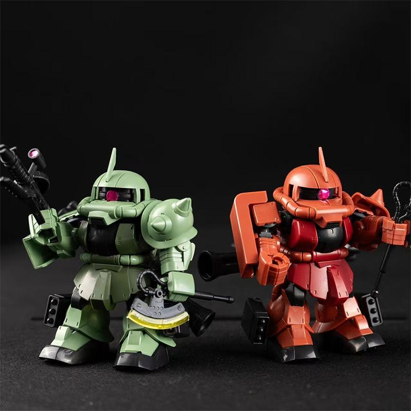 Mengshan Model Sdcs Mass Production Type Green Red Zaku2 Action Figure Model Gift Toy Collectibles