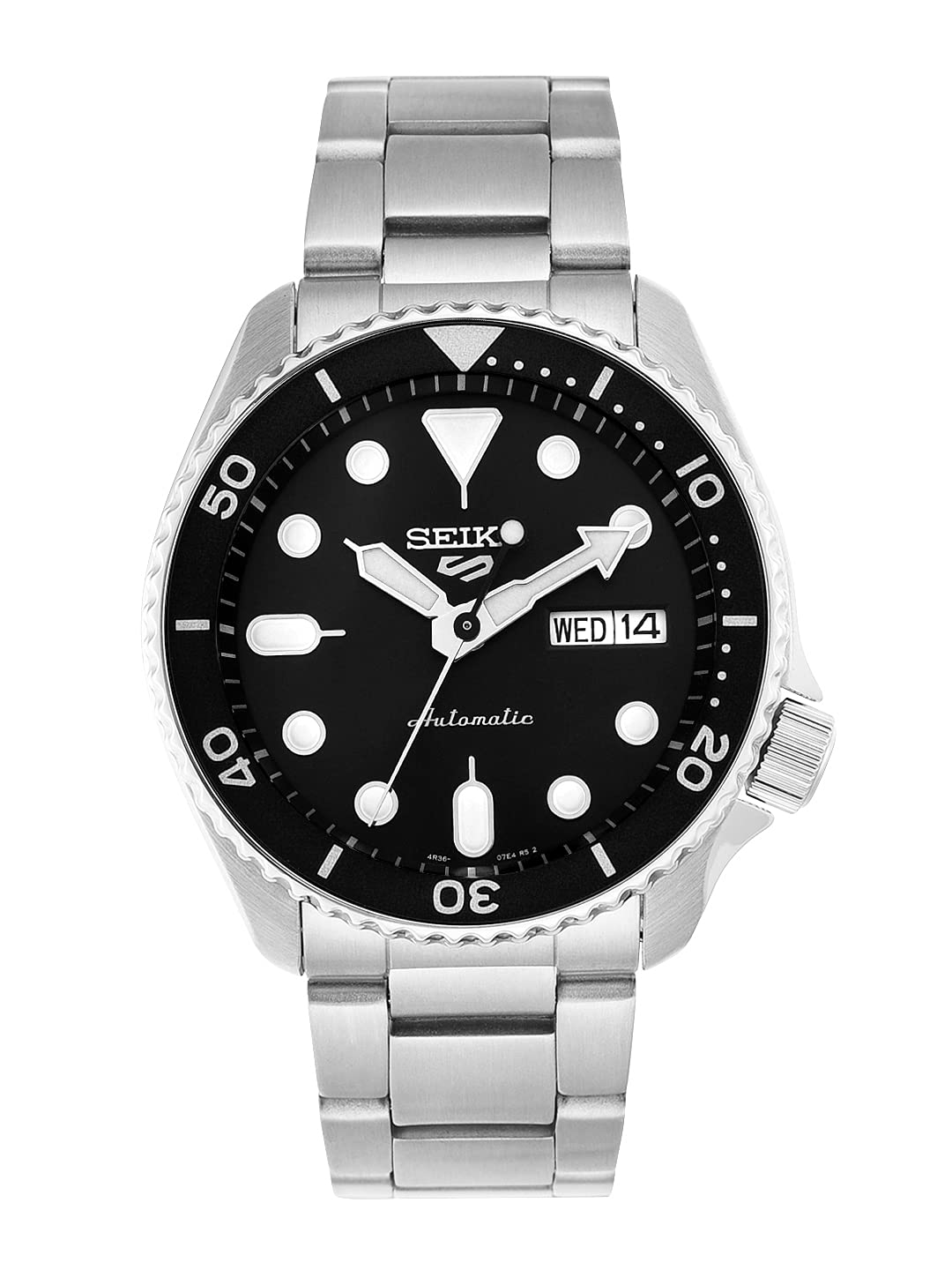 

SEIKO Analog Automatic Watch 5 Men s Sports, Black, 5K1, 5K1. чорний