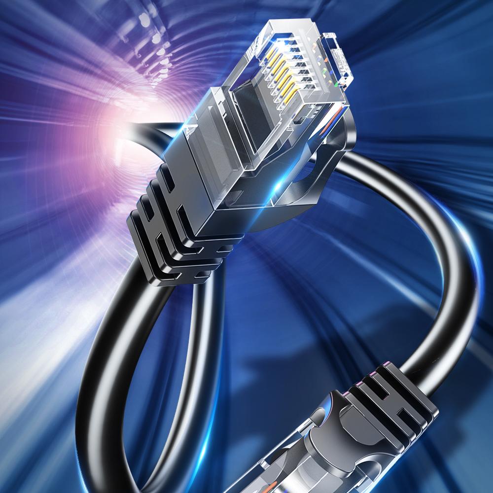 

ESSAGER 3m High Speed Ethernet Cat 6 Lan Cable RJ 45 Internet Network Patch Cord for PC Router Round Wire