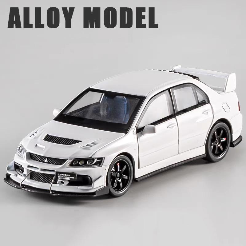 

1:32 Mitsubishi Lancer Evo X 9 Alloy Scale Car Model Diecast Metal Toy Vehicle Miniature Car Sound Light Children Toy Car Gift белый