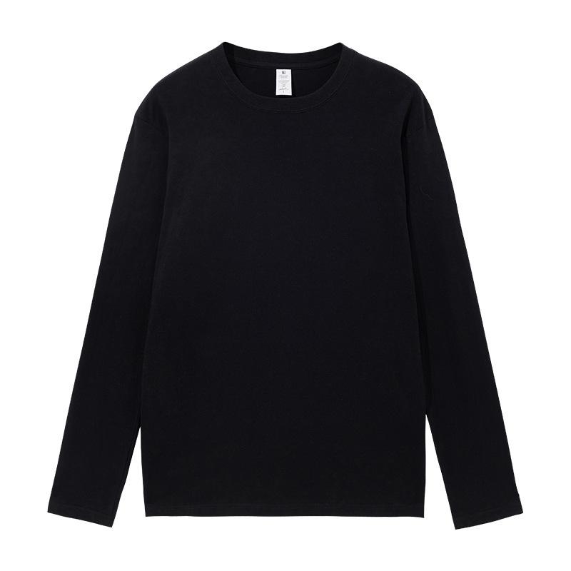 Camisas de manga larga para hombres y mujeres Camisetas atléticas informales de algodón suave de color sólido para hombres y mujeres Camisetas de moda con cuello redondo para hombres
