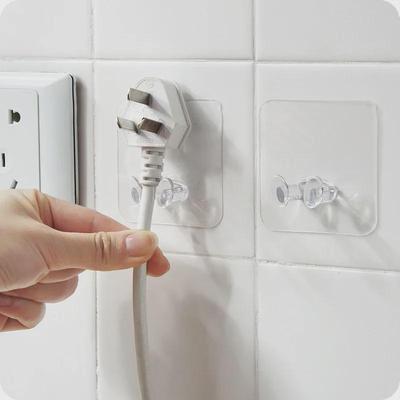 Transparent Seamless Adhesive Wall Hook for Cables