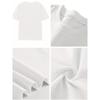 European Size Surrealist Graphic Print Oversized White T-Shirt for Women - Eye-Catching Colorful Design Featuring Blue