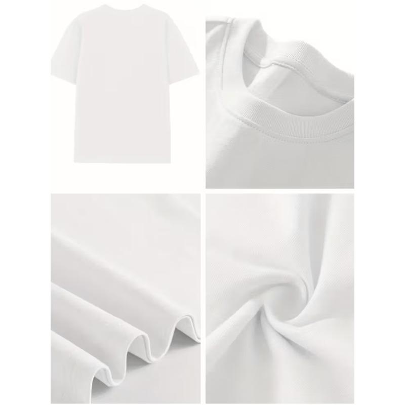 European Size Surrealist Graphic Print Oversized White T-Shirt for Women - Eye-Catching Colorful Design Featuring Blue