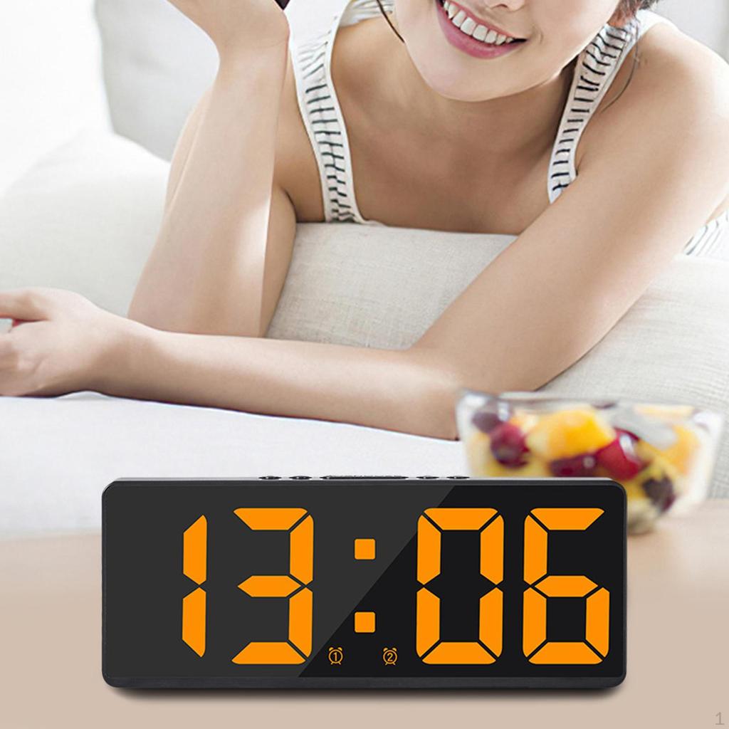 Digital Electronic , USB Large Display with Snooze 2 s Dimmable Temperature 5 Brightness Office
