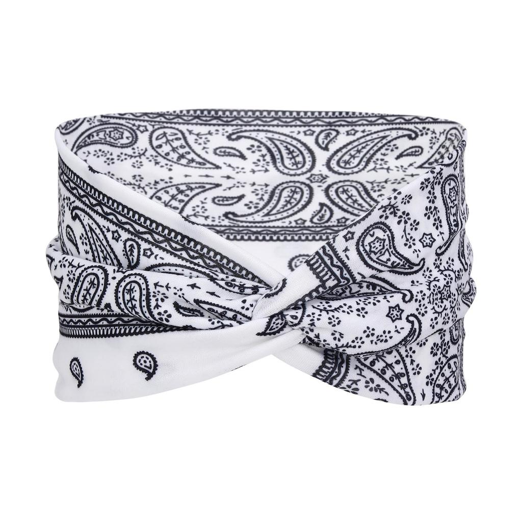 Bohemian Cashew Print Wide Headband for Women: Sport, Running, Face Washing, Makeup, Hair Tie