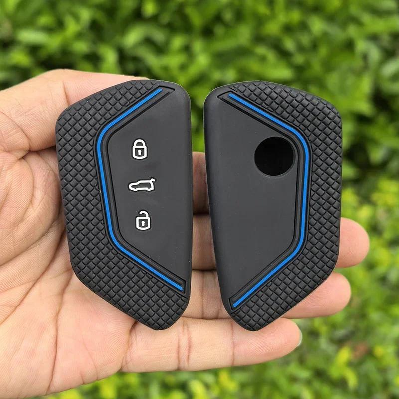 Silicone Car Key Case Cover For Vw Volkswagen Golf 8 Mk8 Mk4 Gti Gtd R Id3 Id4 Mk4 For Skoda Cupra Formentor Tarraco
