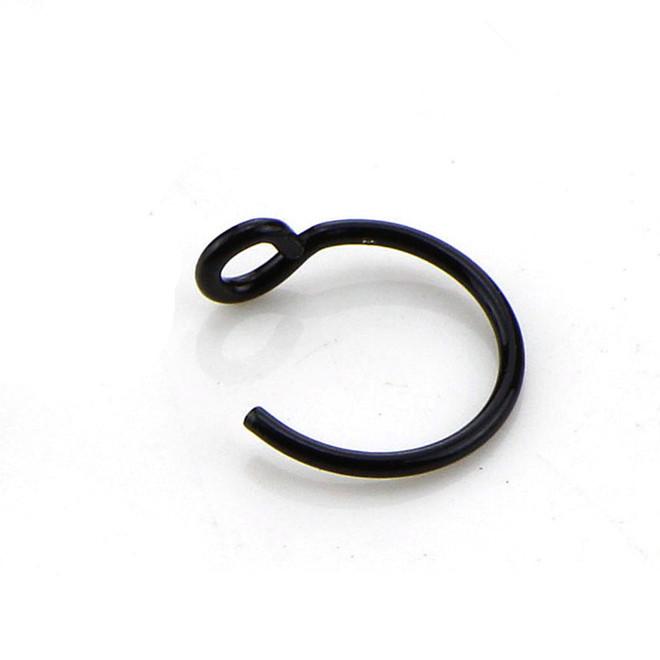 Curved Barbells Fake Nose Piercing D Shaped Tragus Helix Stud Earring Hoop Septum Stainless Steel Ring Nostril Body Jewelry New