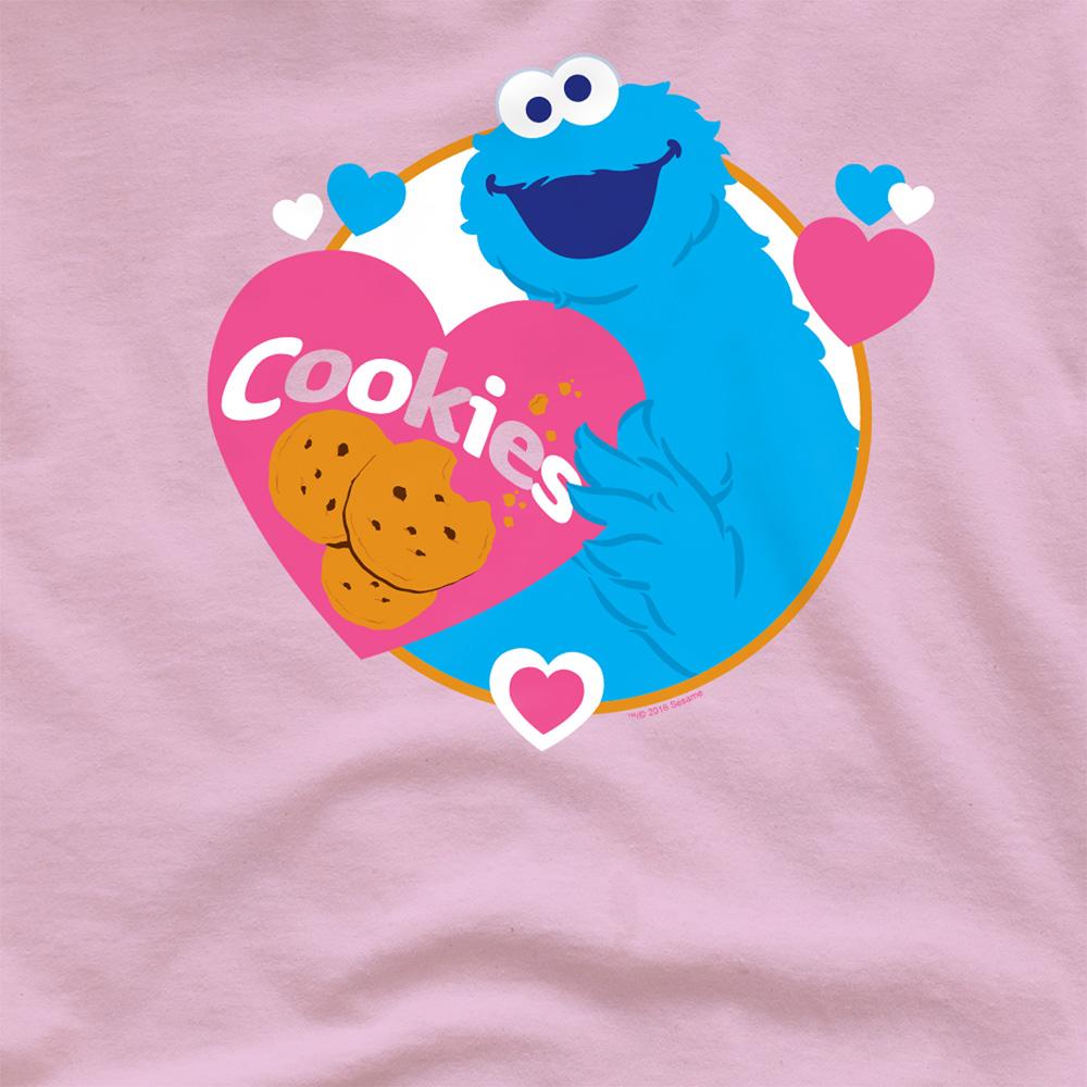 Sesame Street Unisex Adult Love Cookie T-Shirt