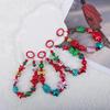 Festive Beaded Phone Lanyard & Snowman Keychain - Christmas Gift Bag Charm & Tree Ornament