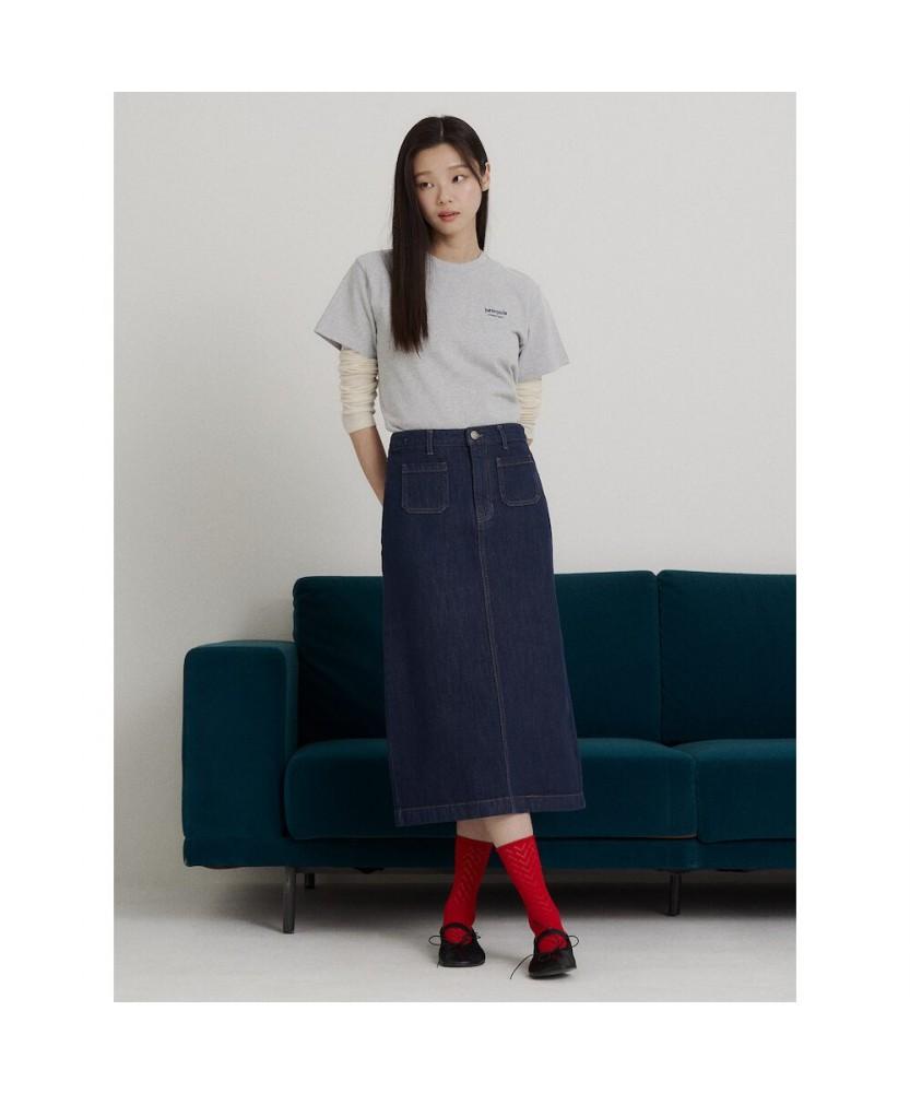 Binpolleidiseu Denim Long Skirt Navy (Bf6227C70R)